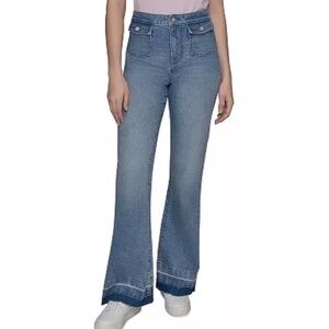 NWT Karl Lagerfeld Patch Pocket Flare Jeans